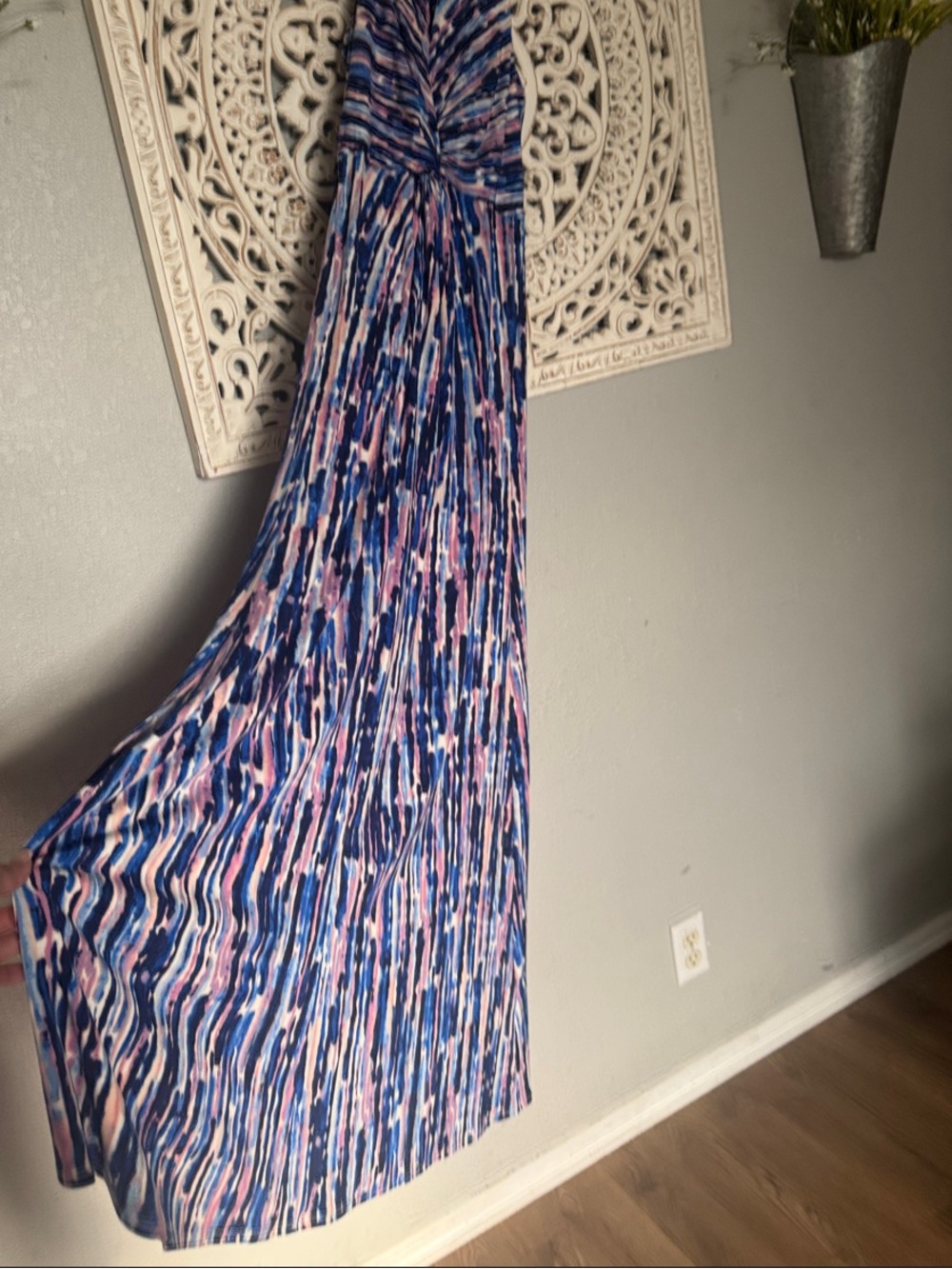 Eliza J Blue and Pink Abstract Maxi Dress - Picture 10 of 14